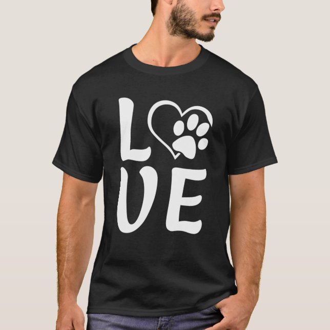Camiseta Cães Povoados - Amor Com Pata (Frente)
