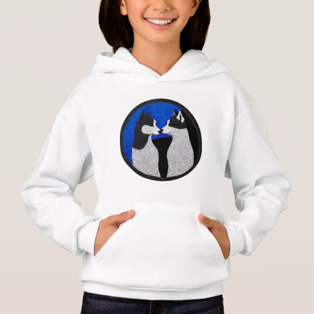 Camiseta Cães pretos e brancos (Frente)