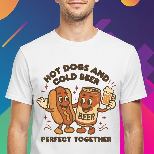 Camiseta Cães Quentes E Cerveja Fria - Perfeitos Juntos (Criador carregado)