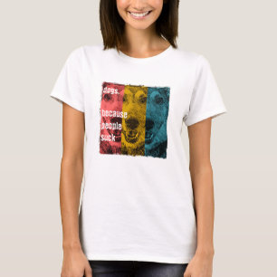 Camiseta Cães retros, porque as pessoas sugam