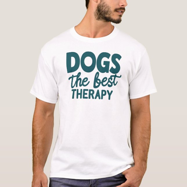 Camiseta Cães São A Melhor Arte Terapêutica (Frente)