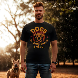 Camiseta Cães são a única família que preciso de um retrato