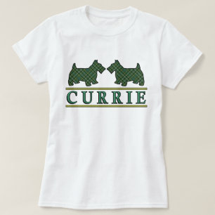 Camiseta Cães Scottie do Xadrez do Clã Currie