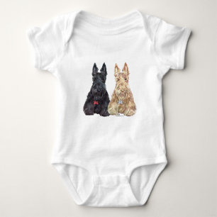 Camiseta Cães Scottie Trigo e Preto