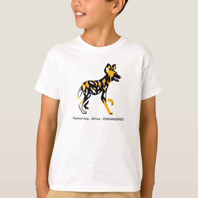 Camiseta Cães selvagens africanos legal - Imagem animal ame (Frente)