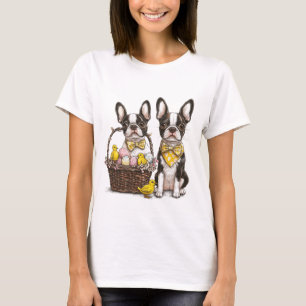 Camiseta Cães Terrier da páscoa de Boston