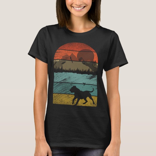 Camiseta Cães-touro retrorreflectores e tórax 1 (Frente)