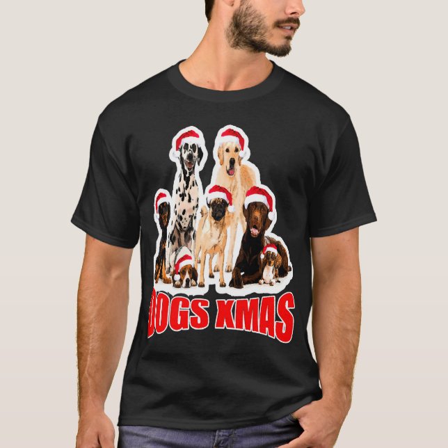 Camiseta Cães X Cães Cães de Natal (Frente)
