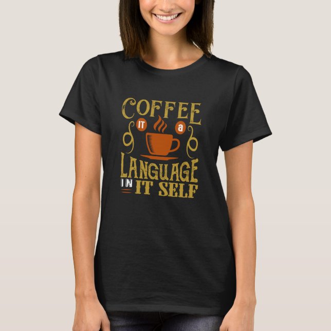 Camiseta Café a própria Língua (Frente)