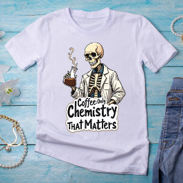 Camiseta Café: A Única Química Que Importa Esqueleto