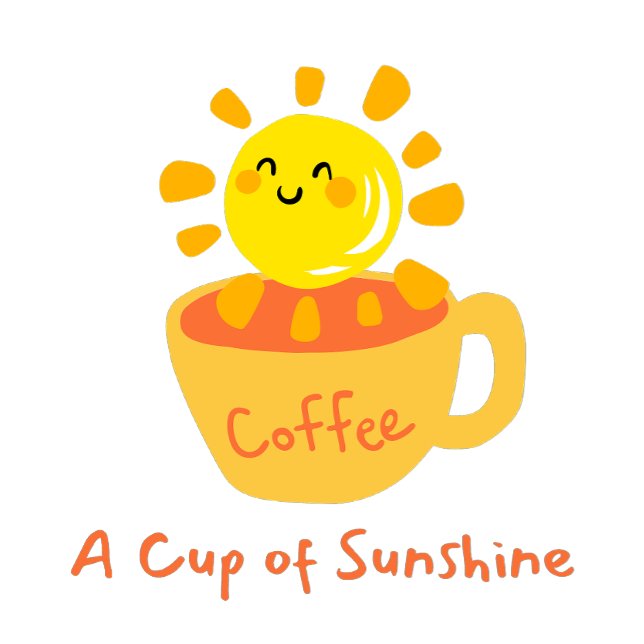 Camiseta Café A Xícara de Sol (Criador carregado)