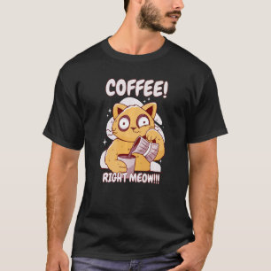 Camiseta Café Agora Mesmo Gatos Fofinhos
