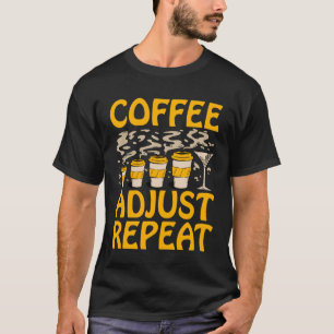 Camiseta Café Ajuste Repetir Médico Bone Caffeine Chiropra