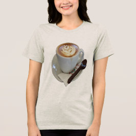 Camiseta Café Americano com Design de Tulipa e Chocolate