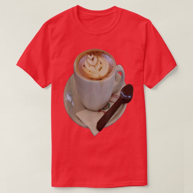 Camiseta Café Americano com Tulip Design e Chocolate S (Frente do Design)