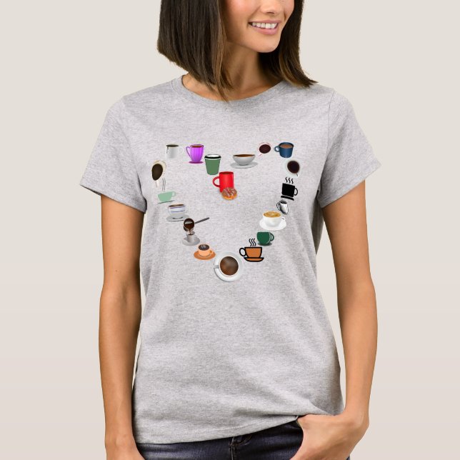 Camiseta Café Amor Café Coração (Frente)