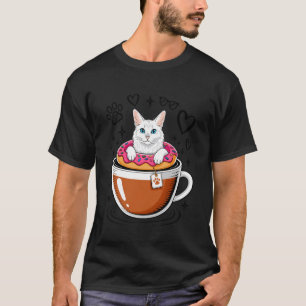 Camiseta Café Angora Turco Donut Ancara Gato