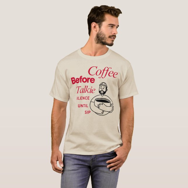 Camiseta Café Antes da Conversa, Silêncio Até o Sorvo (Frente Completa)