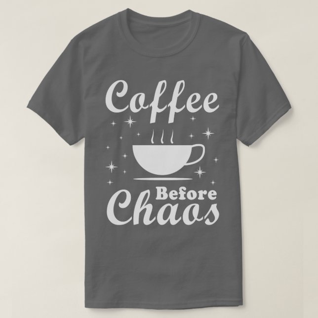Camiseta Café Antes do Caos Engraçado (Frente do Design)
