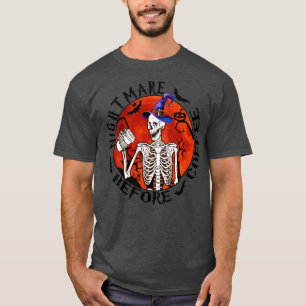 Camiseta Café antes do Skeleton do pesadelo