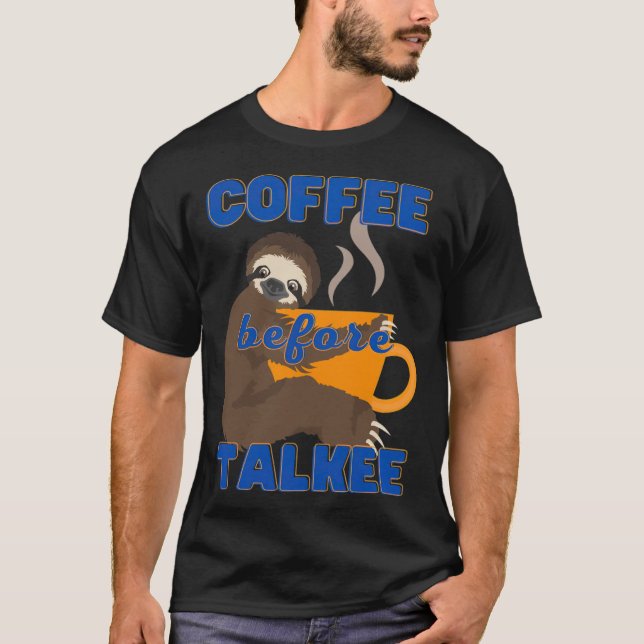 Camiseta Café antes do Talkee barista viciado (Frente)