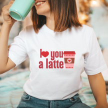 Café Anti-Dia de os namorados Latte sobre dote Eng