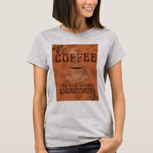 Camiseta Café Antiga Bebida Energética Escolar