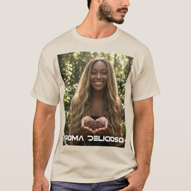 CAMISETA CAFÉ - AROMA DELICIOSO (Frente)