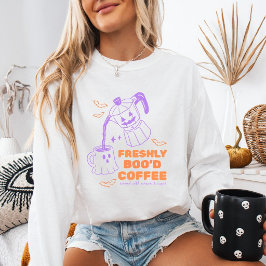 Camiseta Café Assombrado Moka Pot Recém-Enfeitiçado Hallowe