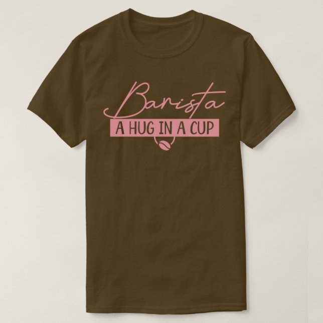 Camiseta Café Barista A Rosa (Frente do Design)