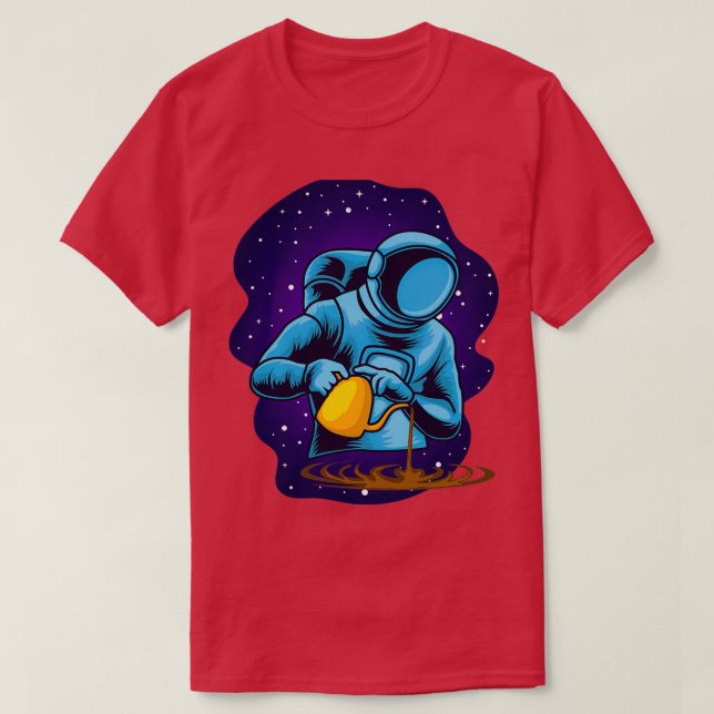 Camiseta Café Barista Astronauta (Frente do Design)