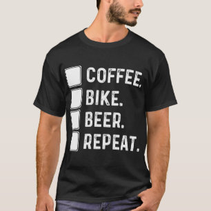 Camiseta Café-Bike-Cerveja-Montanha-T-Camisa