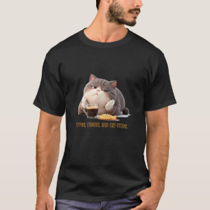 Camiseta Café, Biscoito e Design Aconchegante de Atitude Fe