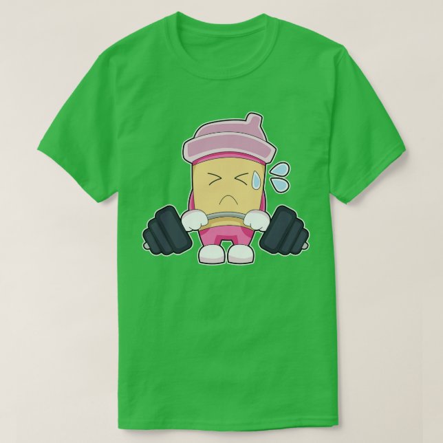 Camiseta Café Bodybuilding Barbell (Frente do Design)