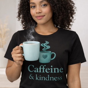 Camiseta Café & Bondade Café Chá Verde Azul Anil Pasta Mint