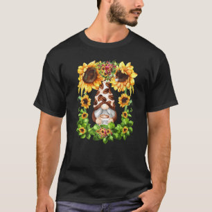 Camiseta Café Bonito Gnomo Para Mulheres Cofo Floral De Gir