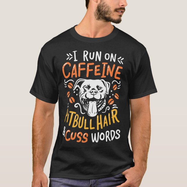 Camiseta Café-Cachorro-Pitbull - Novo (Frente)