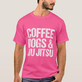 Camiseta Café Cães E Jiu Jitsu Engraçados Jiu Jits