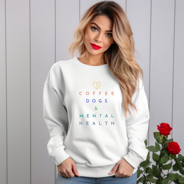 Camiseta Café, Cães e Saúde Mental - O Trio Perfeito (Criador carregado)