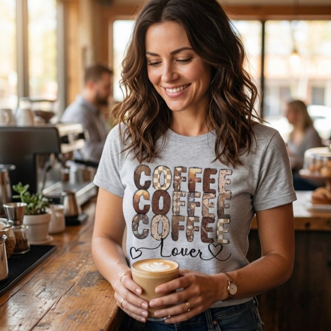 Camiseta Café. Café. Amante do café. (Criador carregado)