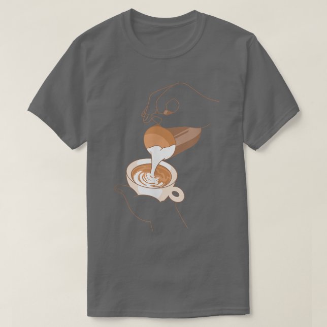 Camiseta Café Café Cappucccino Leite Espuma Café Espre (Frente do Design)
