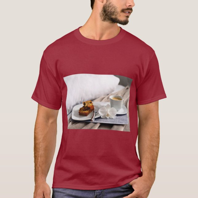 Camiseta Café & Café da Manhã na Cama (Frente)