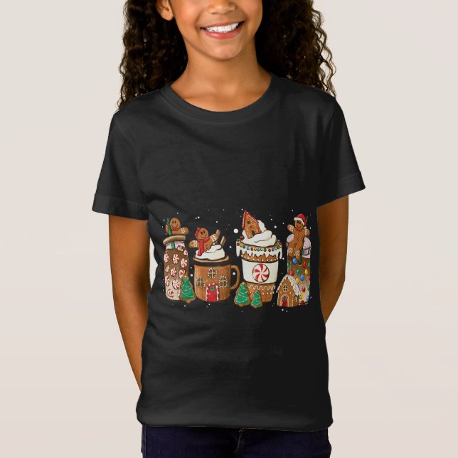 Camiseta Café Café de Natal Gingercake Café Latte Dri (Frente)