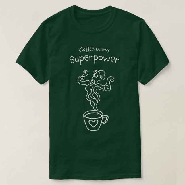 Camiseta Café Café Drinker Café Café Café Café Taça Café (Frente do Design)