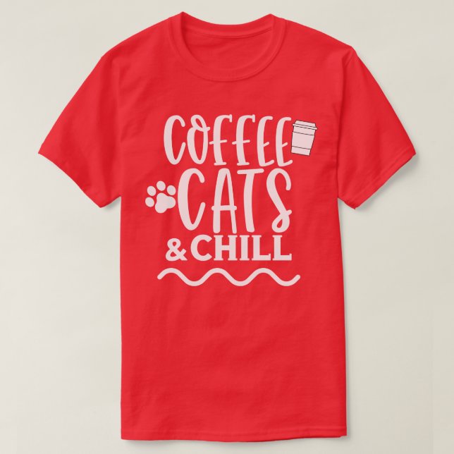 Camiseta Café, Café e Design de Gato (Frente do Design)