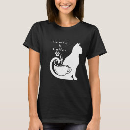 Camiseta Café, café, gato e café, café, café, café, café, c