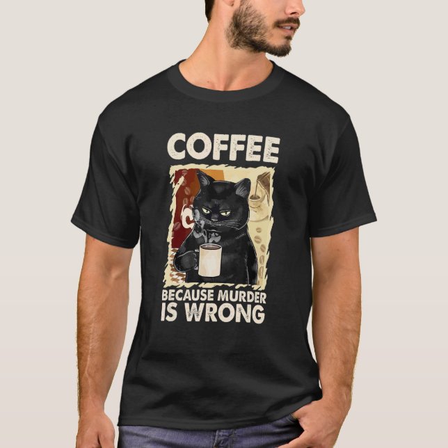 Camiseta Café Café Gato Fofo decote em V (Frente)