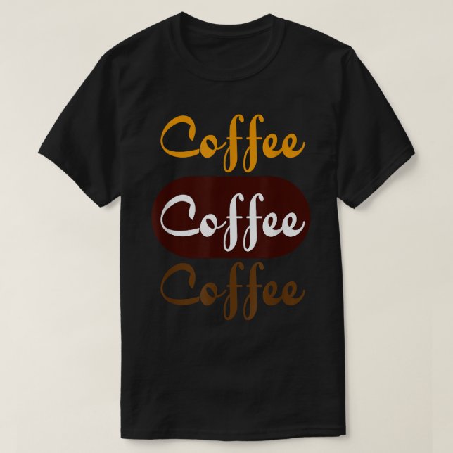 Camiseta Café Café, Letra de Letra Script (Frente do Design)