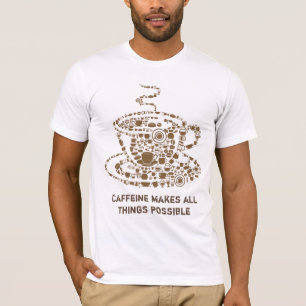 Camiseta Café, Cafeína, feijão, café