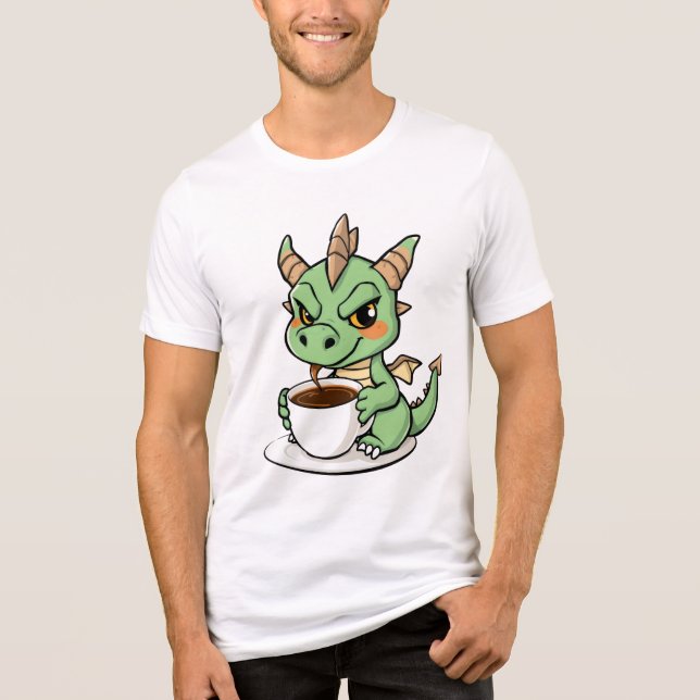 Camiseta Café, Caos e Dracenpower (Frente)